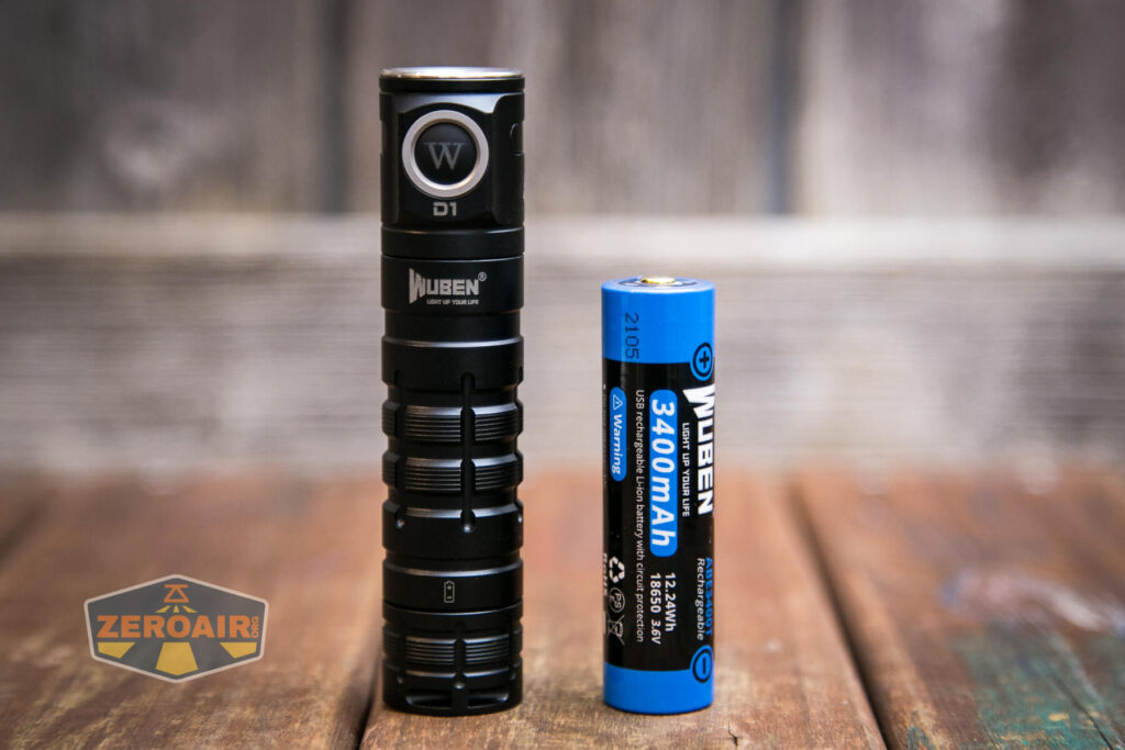 Wuben D1 Flashlight with included 18650