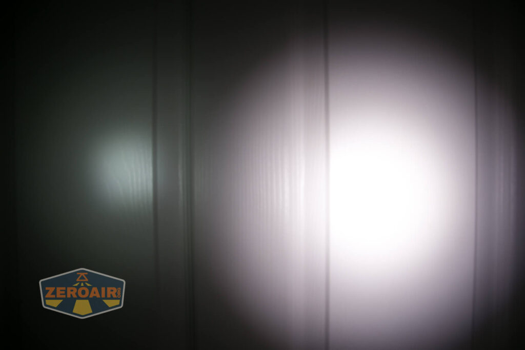 beamshots on door compared to nichia 219b