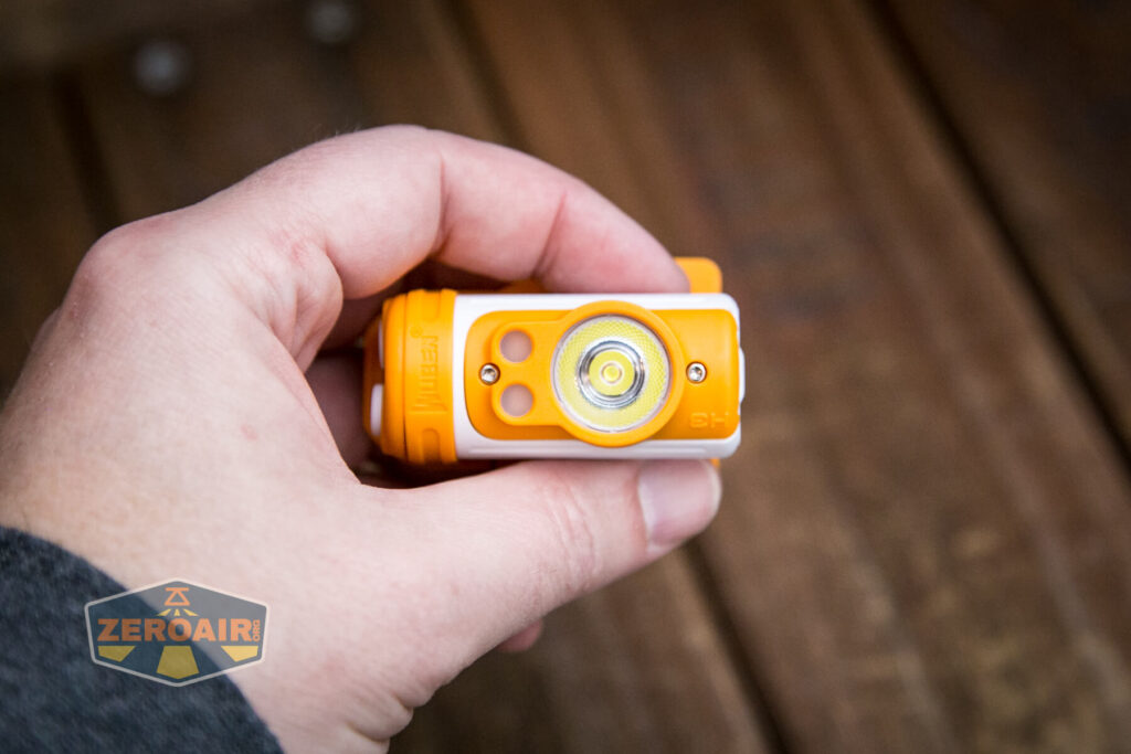 Wuben H3 headlamp in hand