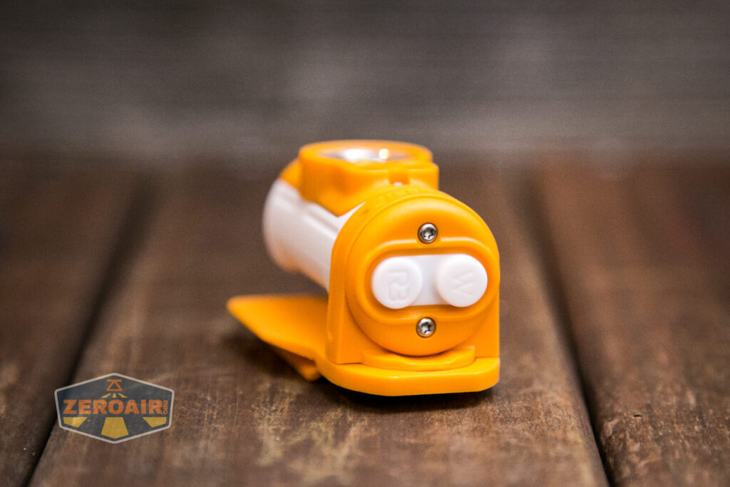 Wuben H3 headlamp showing switches