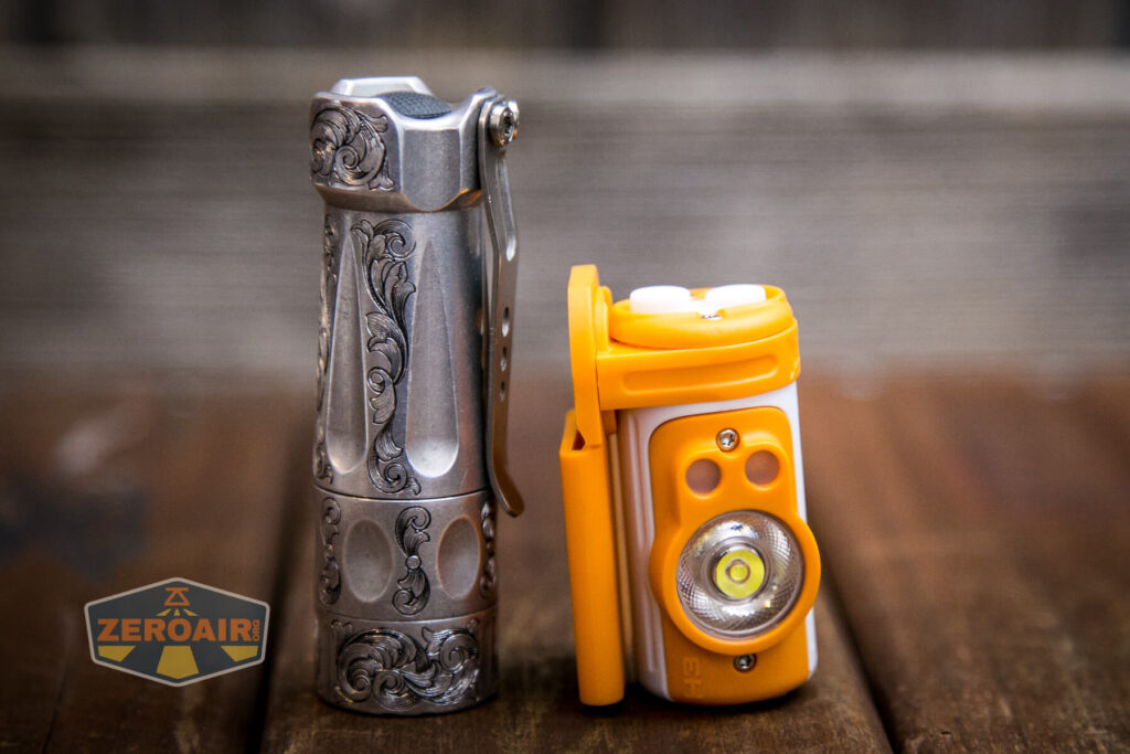 Wuben H3 headlamp beside torchlab boss 35