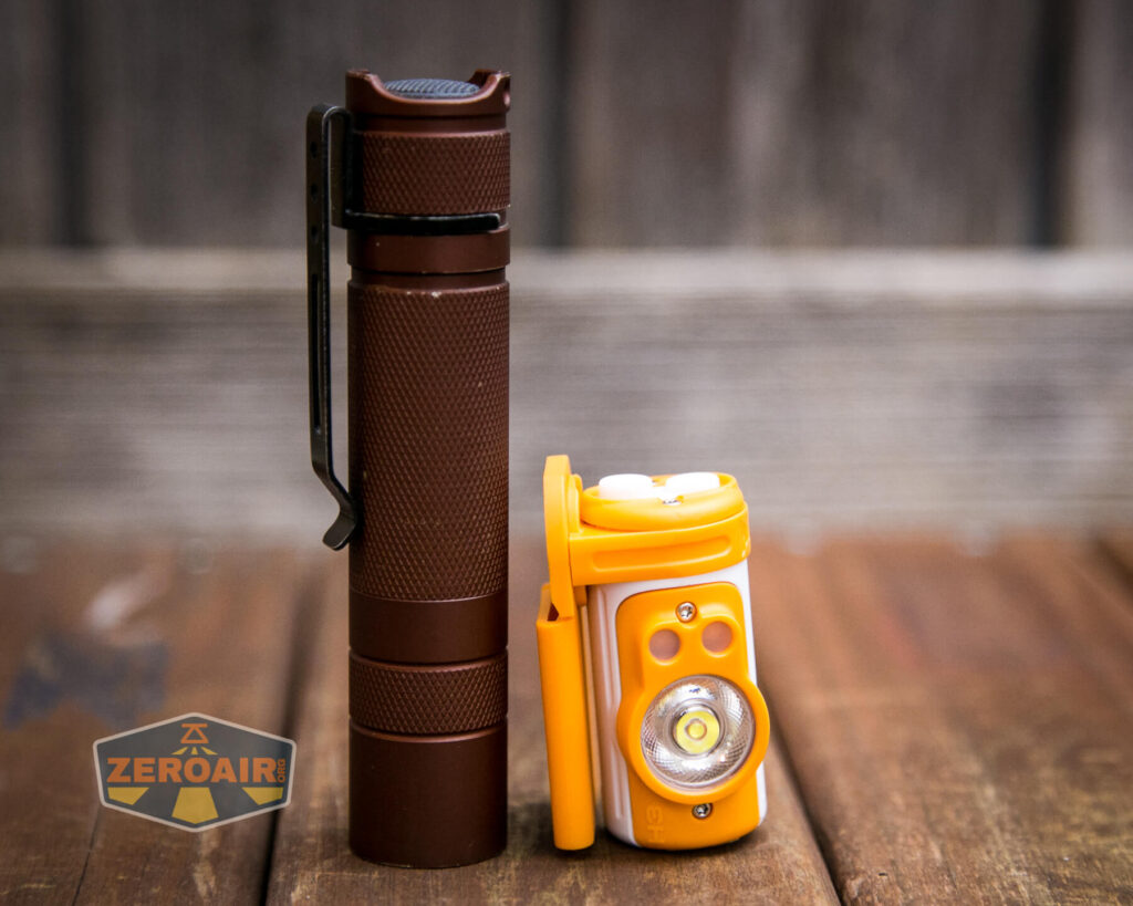 Wuben H3 headlamp beside convoy s2+