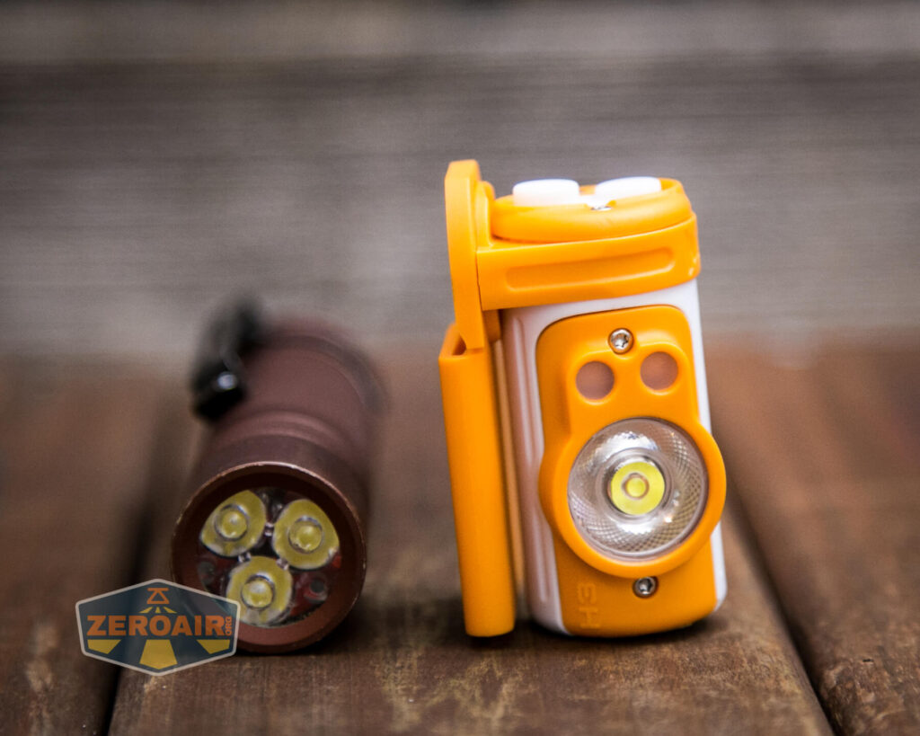 Wuben H3 headlamp beside convoy s2+