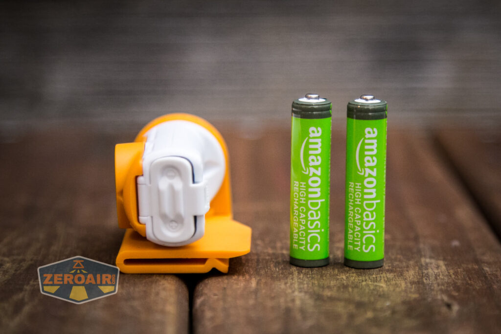 Wuben H3 headlamp with amazon basics AAA cells