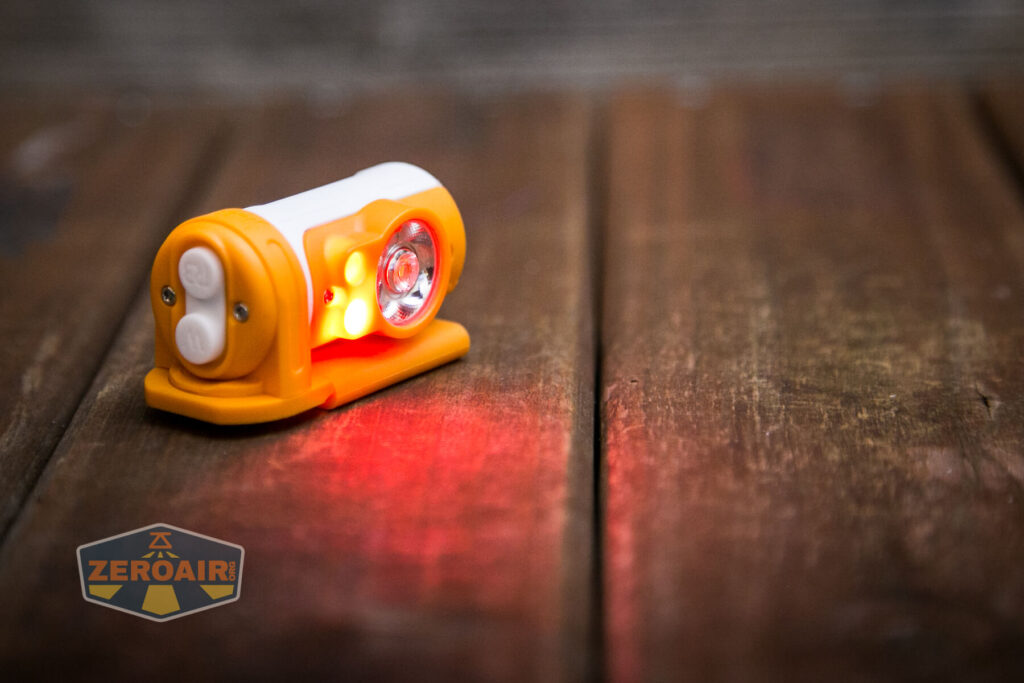 Wuben H3 headlamp red on