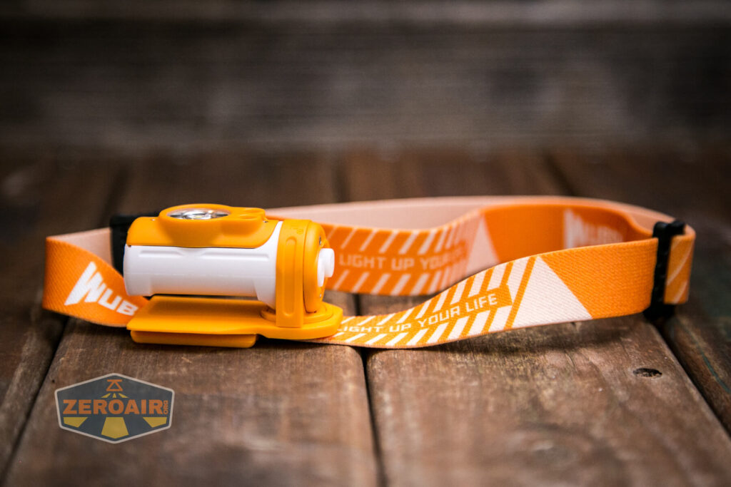 Wuben H3 headlamp headband with H3 installed