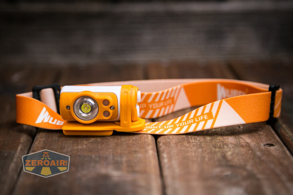 Wuben H3 headlamp headband with H3 installed