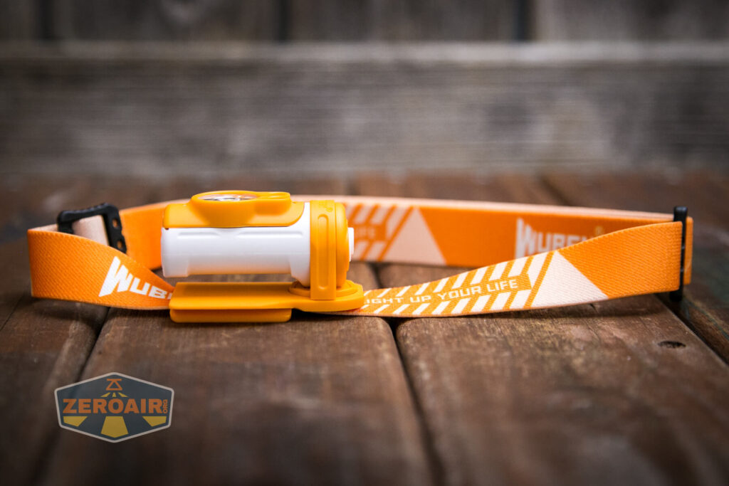 Wuben H3 headlamp headband with H3 installed