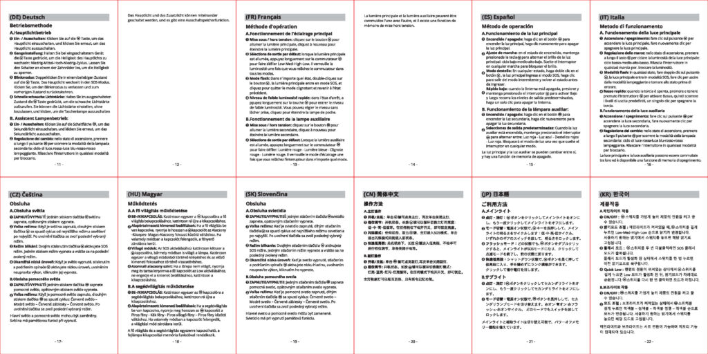 Wuben H3 headlamp manual