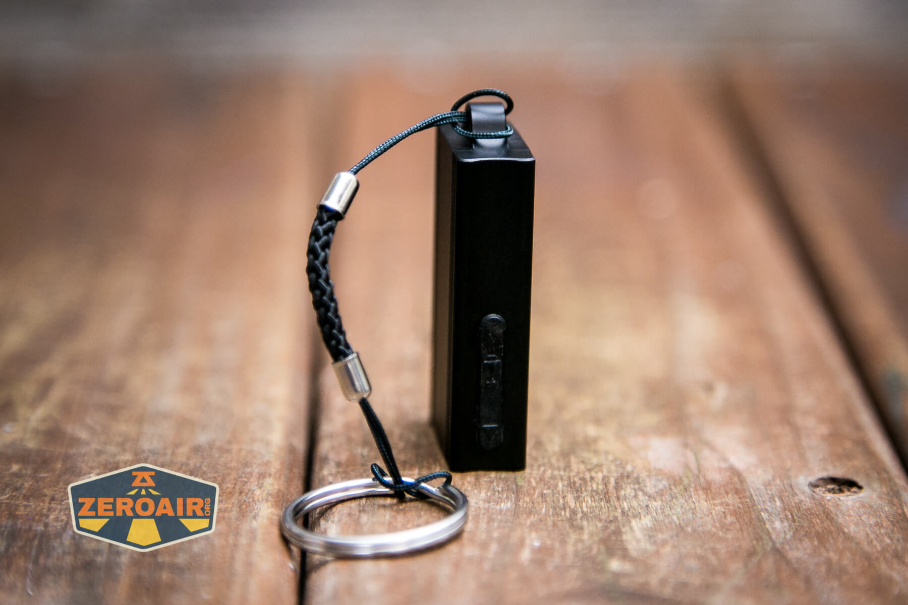 Cyansky M1R keychain flashlight tailcap loop ring installed