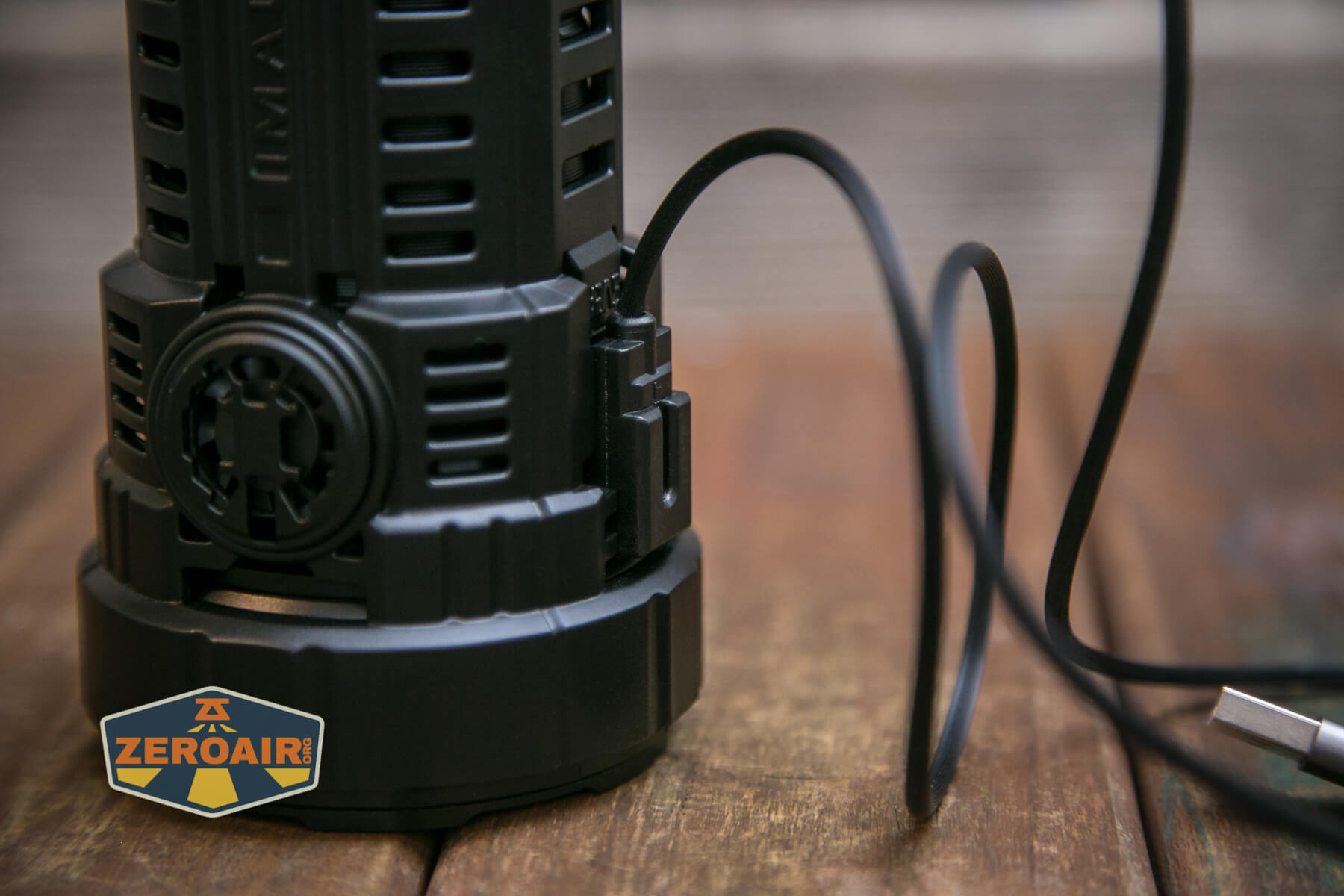 Imalent MS08 flashlight charging cable attached