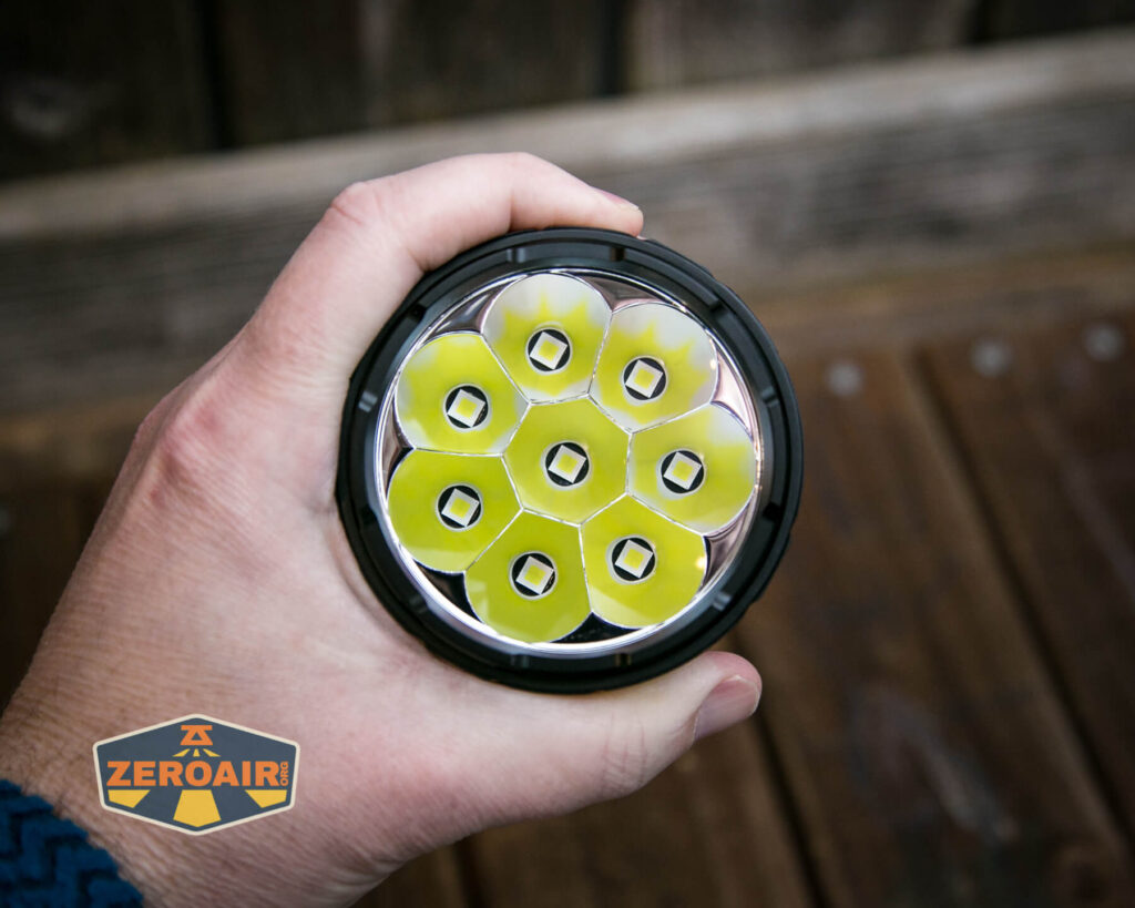 Imalent RS50 flashlight in hand