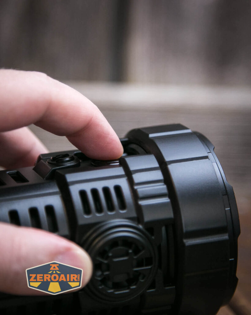 Imalent RS50 flashlight e-switch actuation