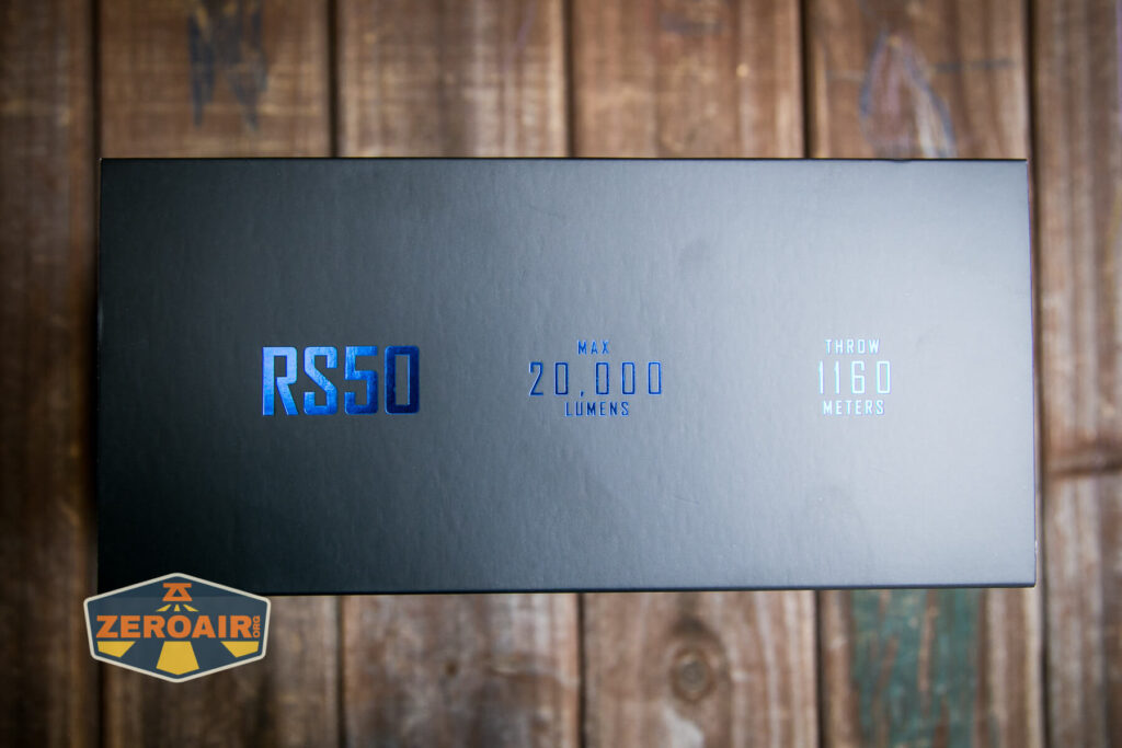 Imalent RS50 flashlight box