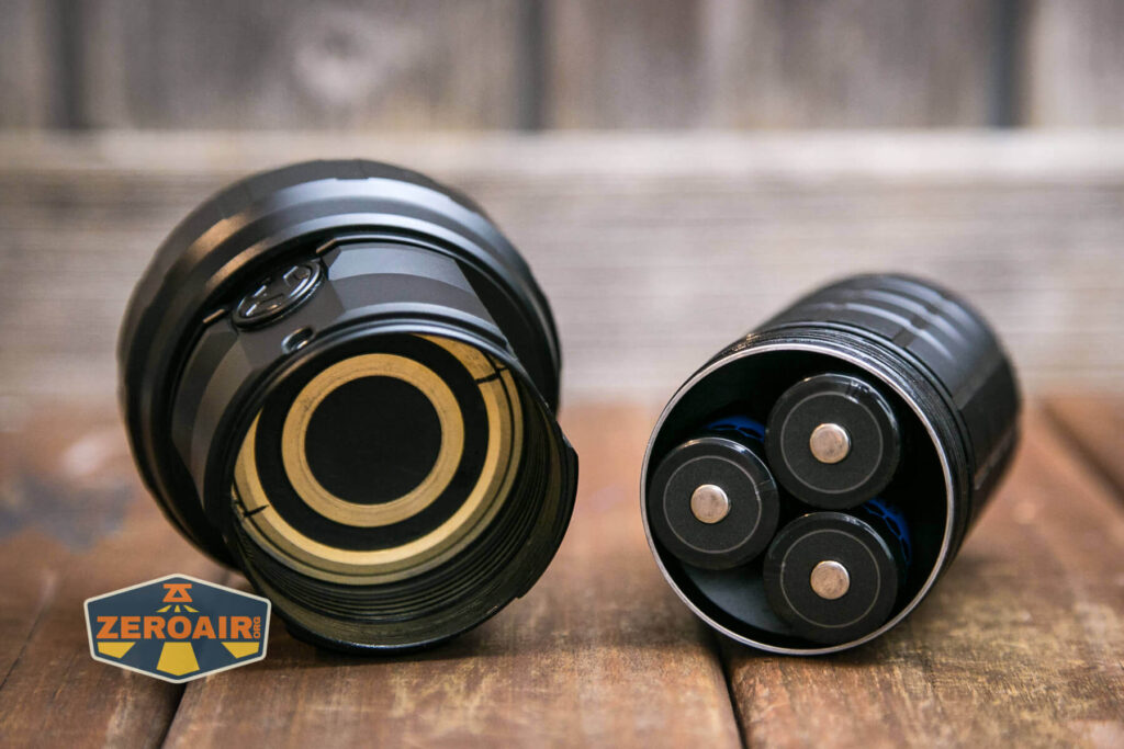 Imalent RS50 flashlight included 21700 cells installed