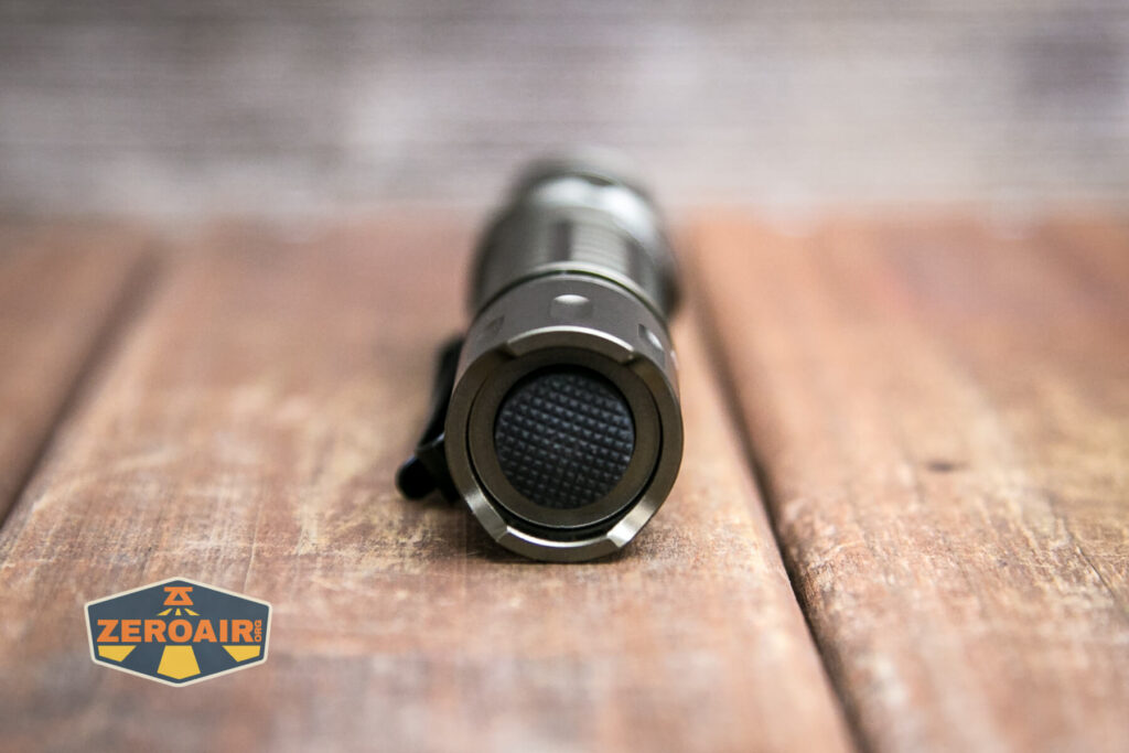 Wurkkos FC12 tactical flashlight tail switch