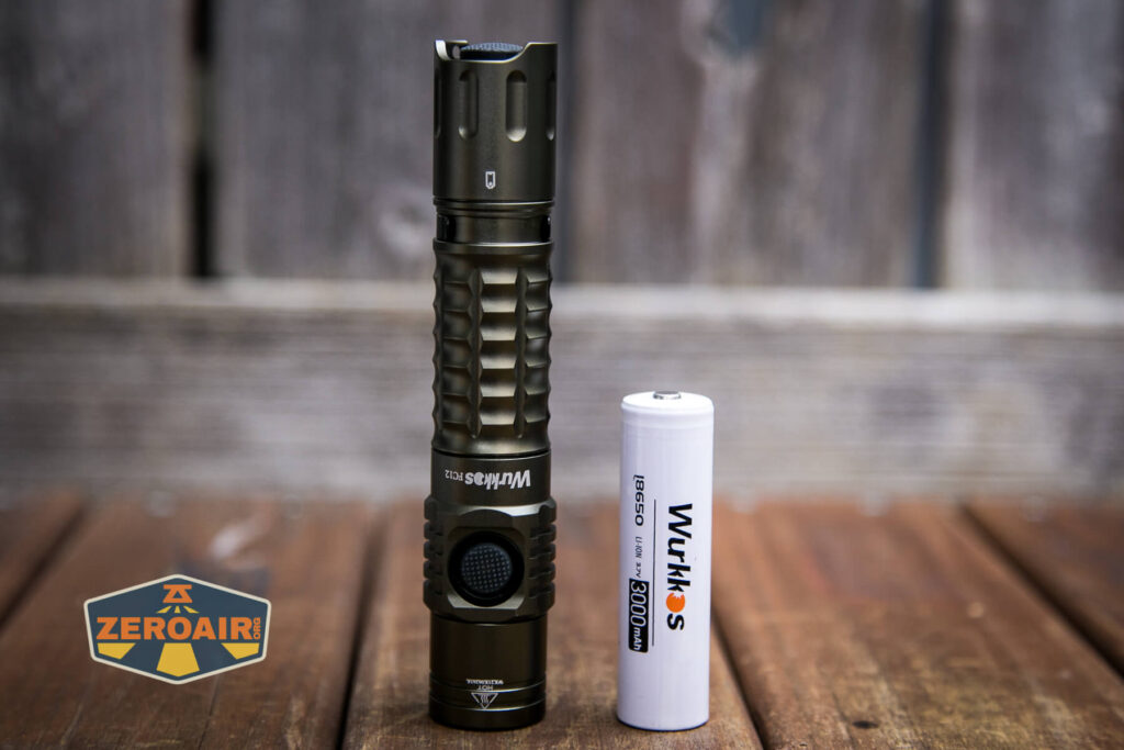 Wurkkos FC12 tactical flashlight with 18650 included