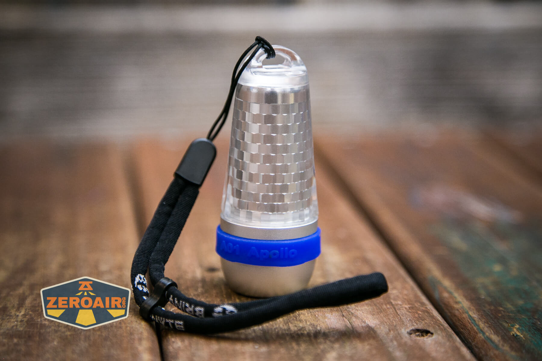Brinyte A01 Apollo Flashlight lanyard installed