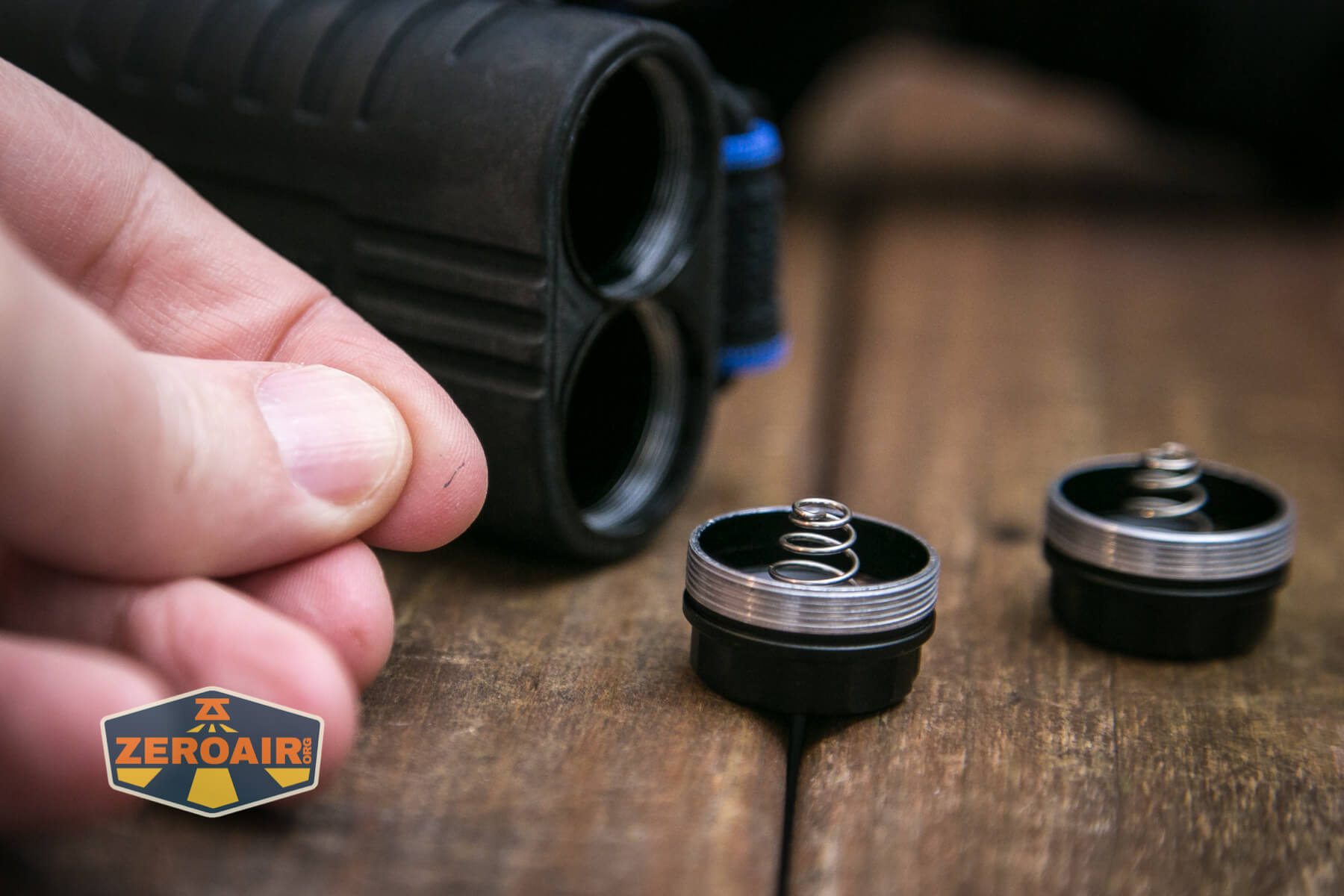 Brinyte HL28 Artemis headlamp cell tailcaps removed
