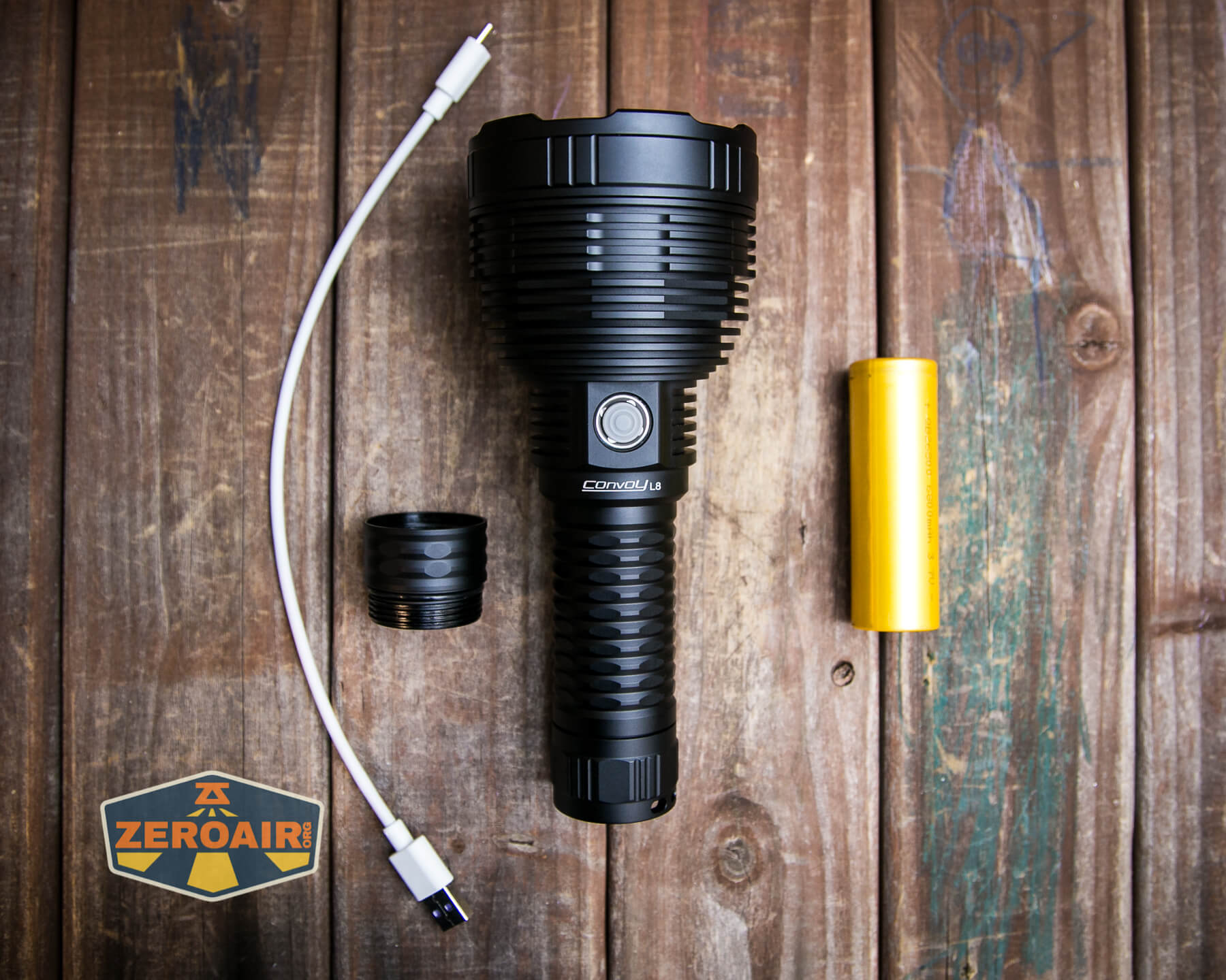 Convoy L8 flashlight what's included