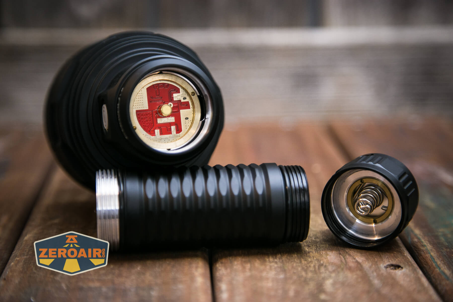 Convoy L8 flashlight head contact and tail spring