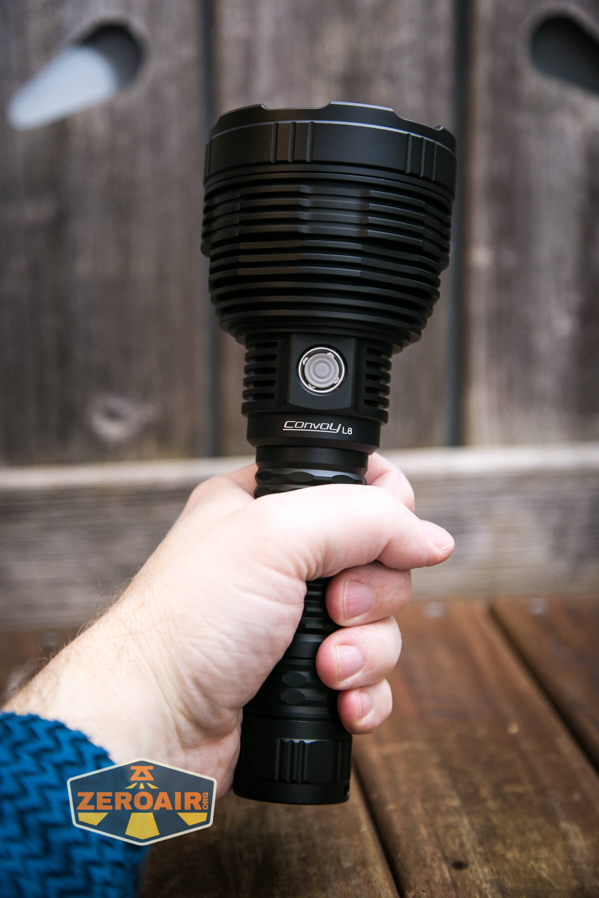 Convoy L8 flashlight extension tube for longer cell