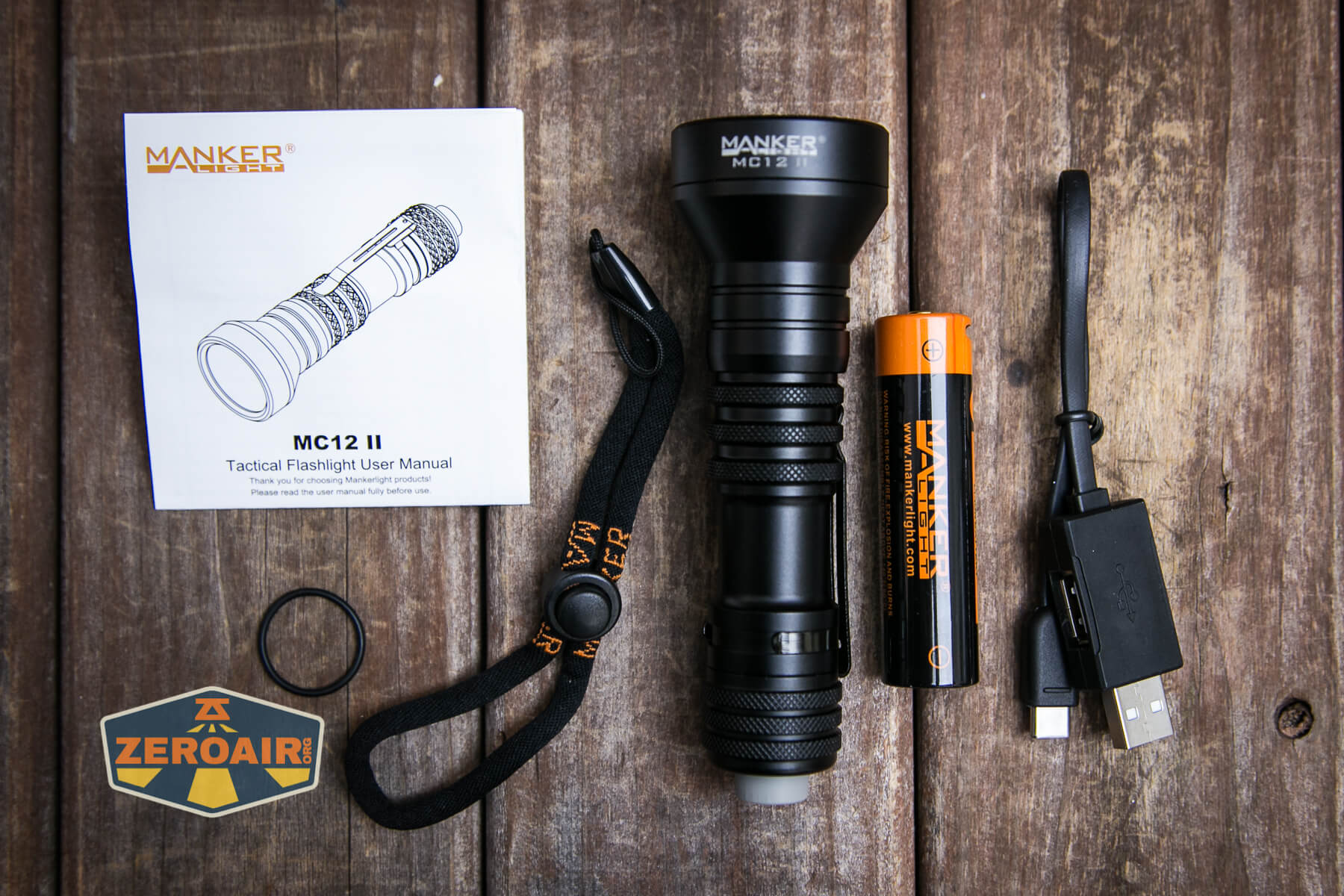 Manker MC12 II Tactical Flashlight what's included