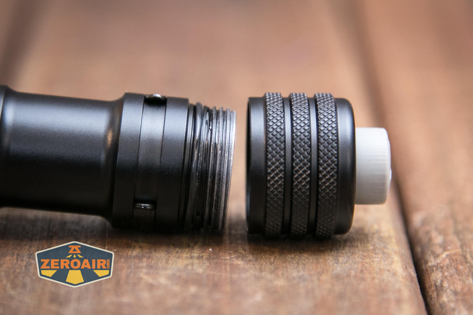 Manker MC12 II Tactical Flashlight tailcap threads