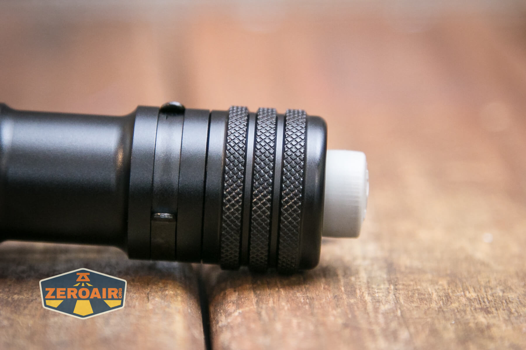 Manker MC12 II Tactical Flashlight tailcap knurling