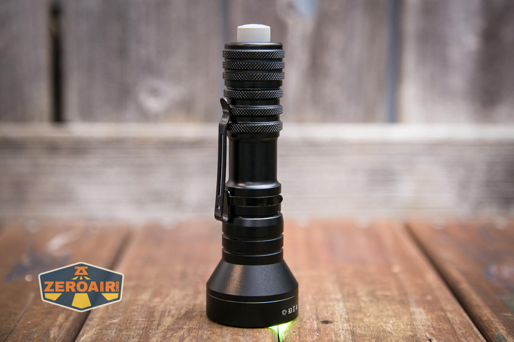 Manker MC12 II Tactical Flashlight headstanding