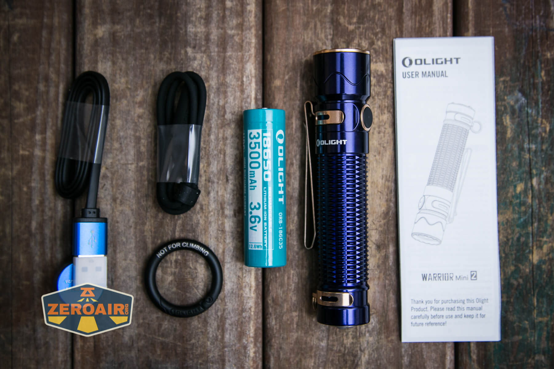 Olight Warrior Mini 2 Regal Blue what's included