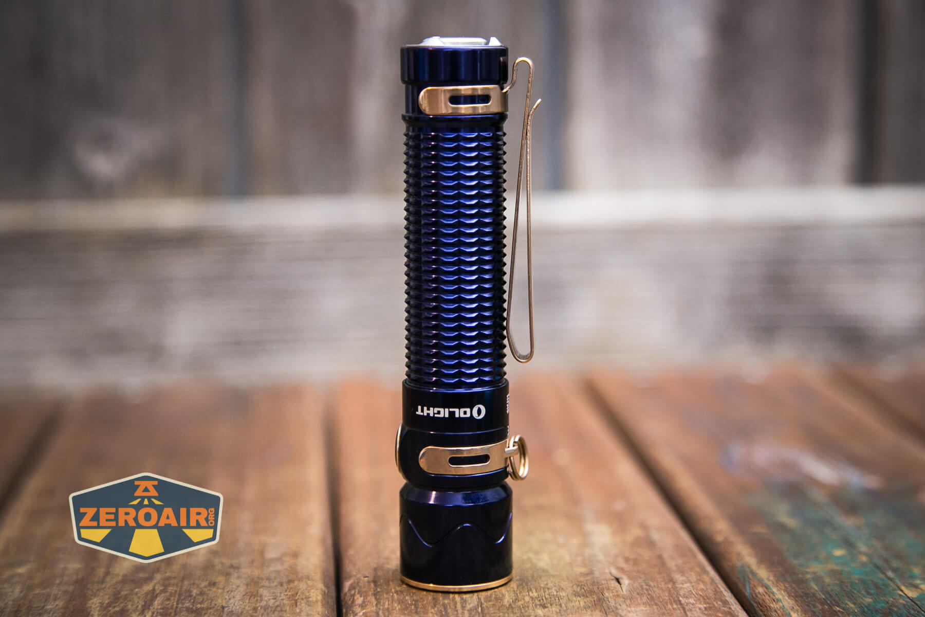 Olight Warrior Mini 2 Regal Blue two-way pocket clip on tail