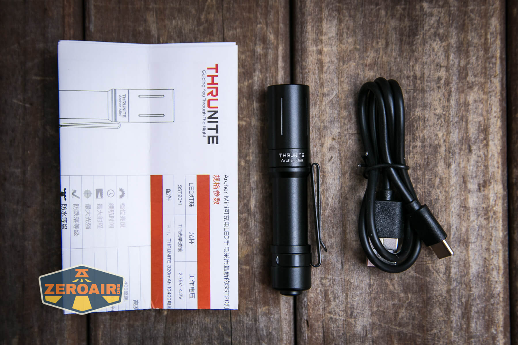 Thrunite Archer Mini flashlight what's included