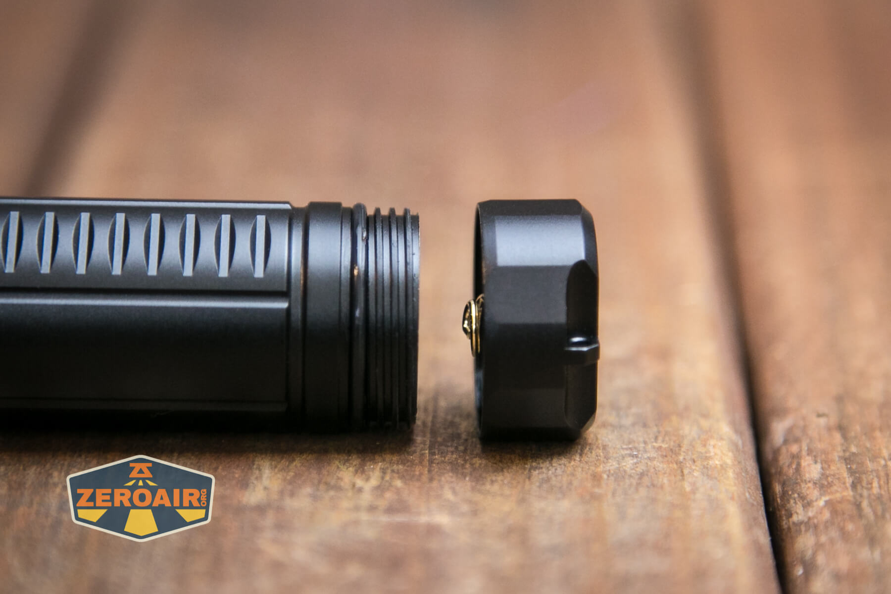 Thrunite TC15 V3 flashlight tailcap off