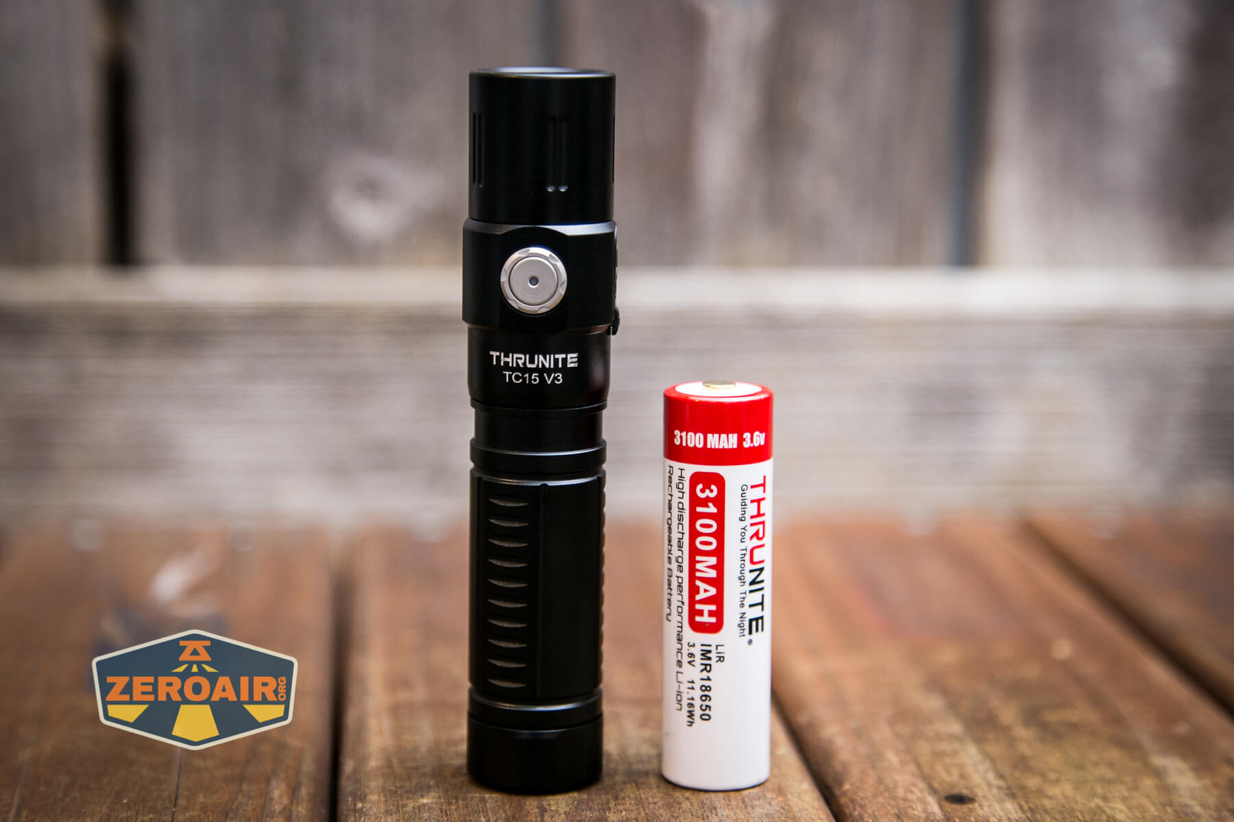 Thrunite TC15 V3 flashlight included 18650 cell