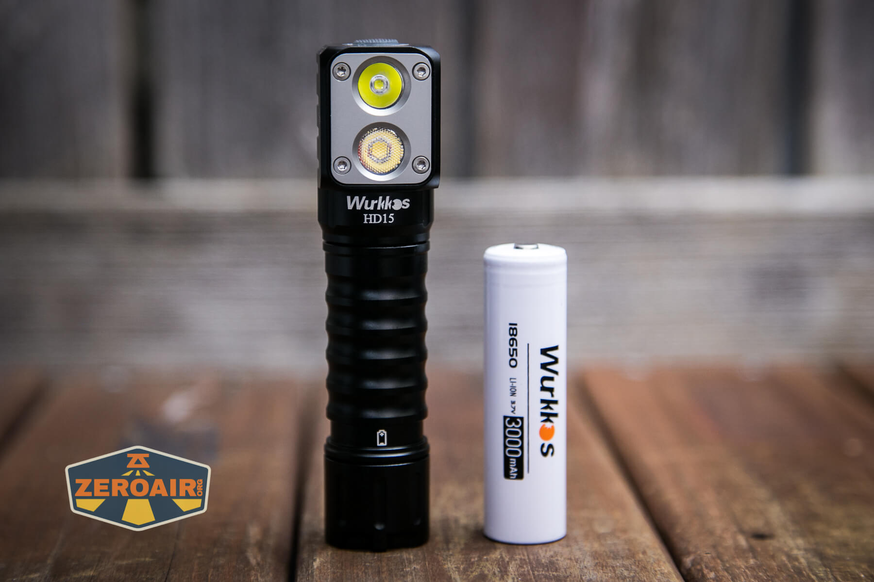 Wurkkos HD15 headlamp with included 18650