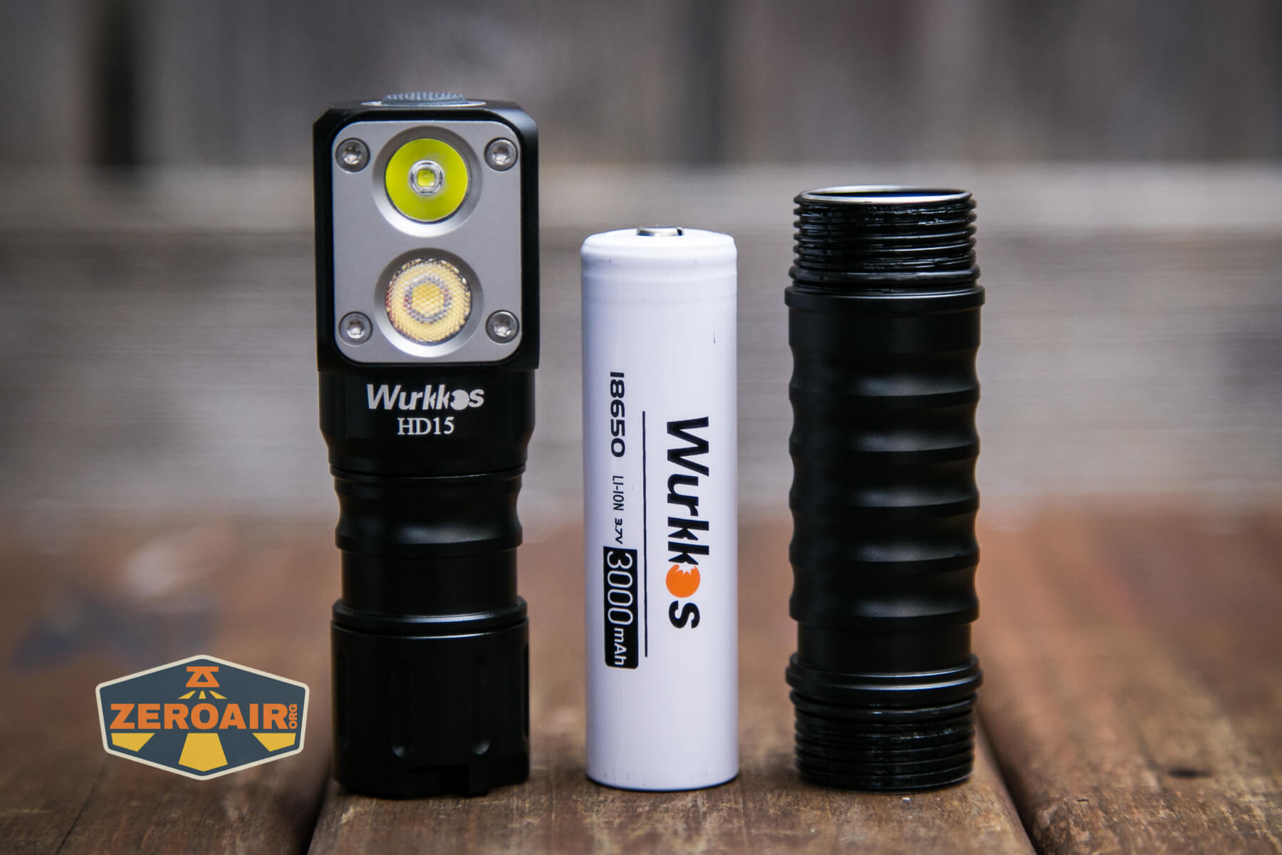 Wurkkos HD15 headlamp 18350 size