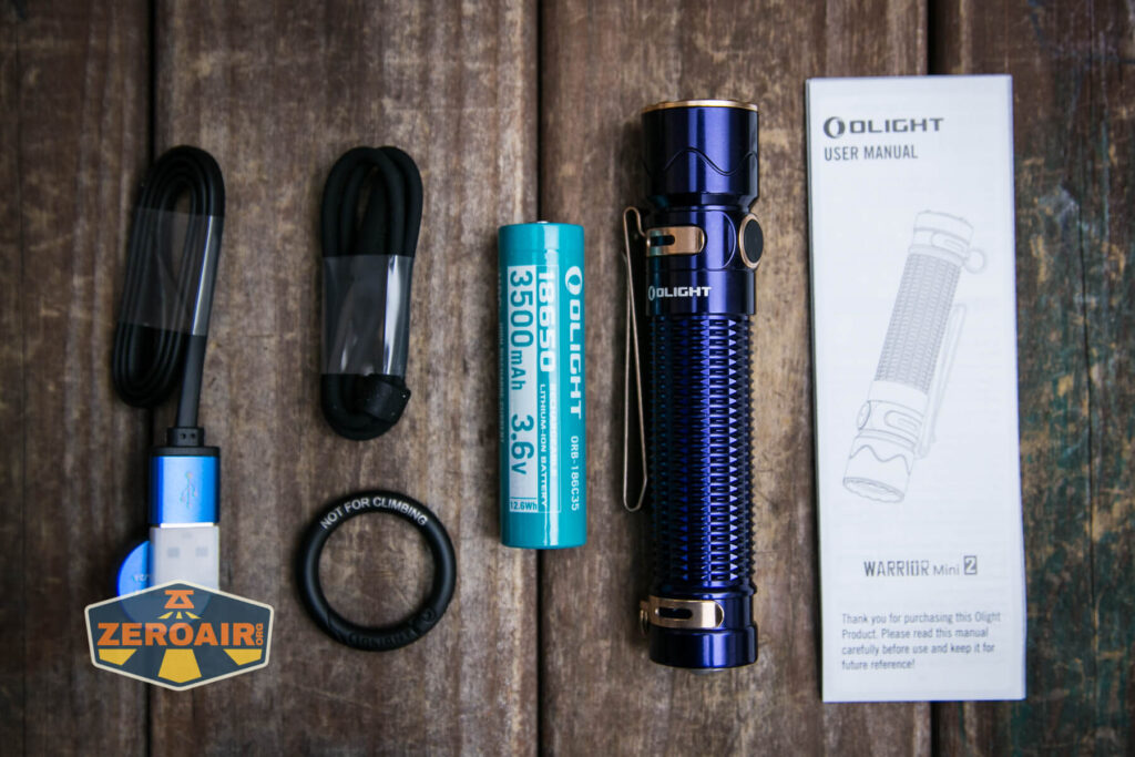 Olight Warrior Mini 2 Regal Blue what's included