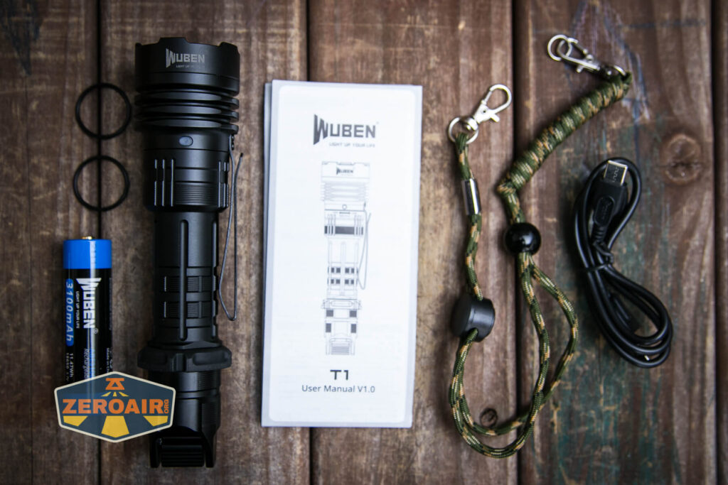 Wuben T1 Tactical flashlight what's included