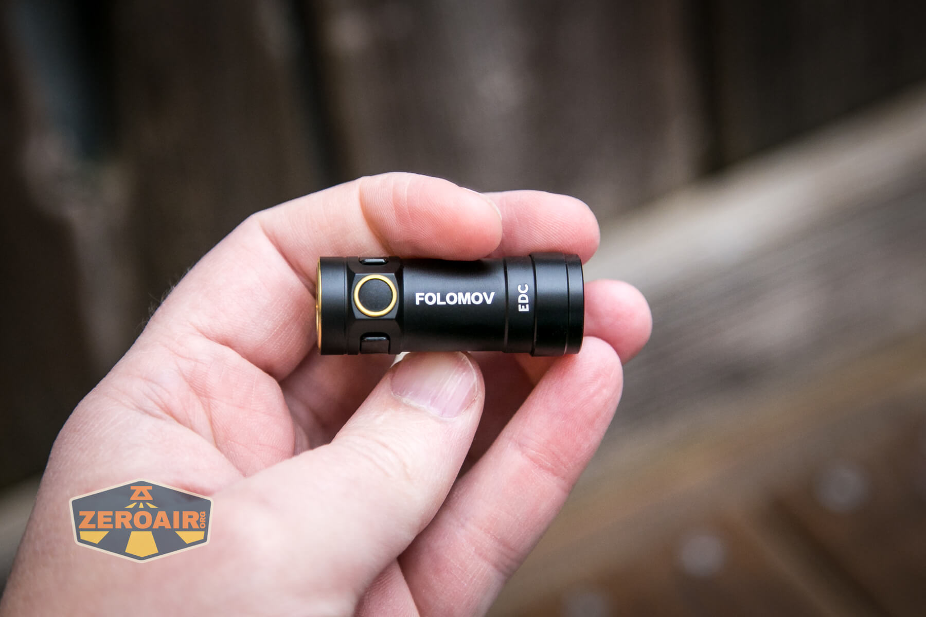Folomov New C2 EDC Flashlight in hand