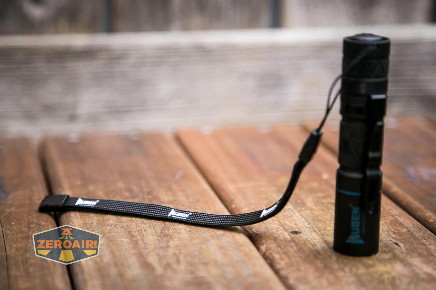Wuben E18 flashlight lanyard installed