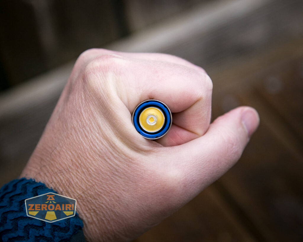 Acebeam Rider RX Flashlight in hand