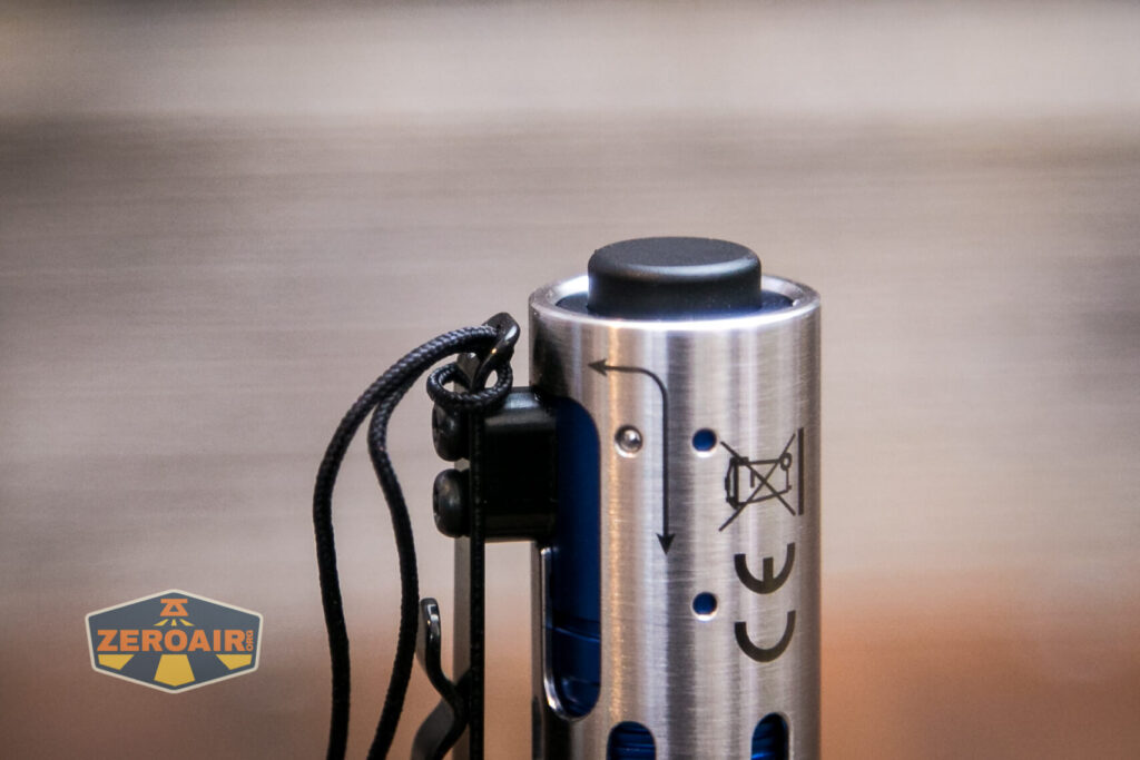 Acebeam Rider RX Flashlight lanyard attached