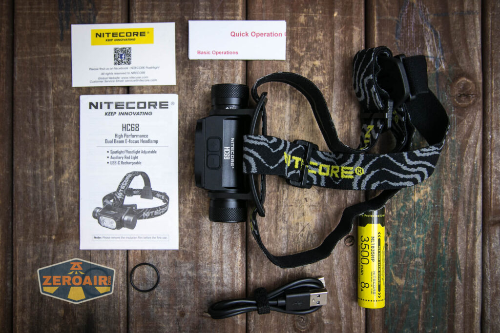 Nitecore HC68 Headlamp Review what's included