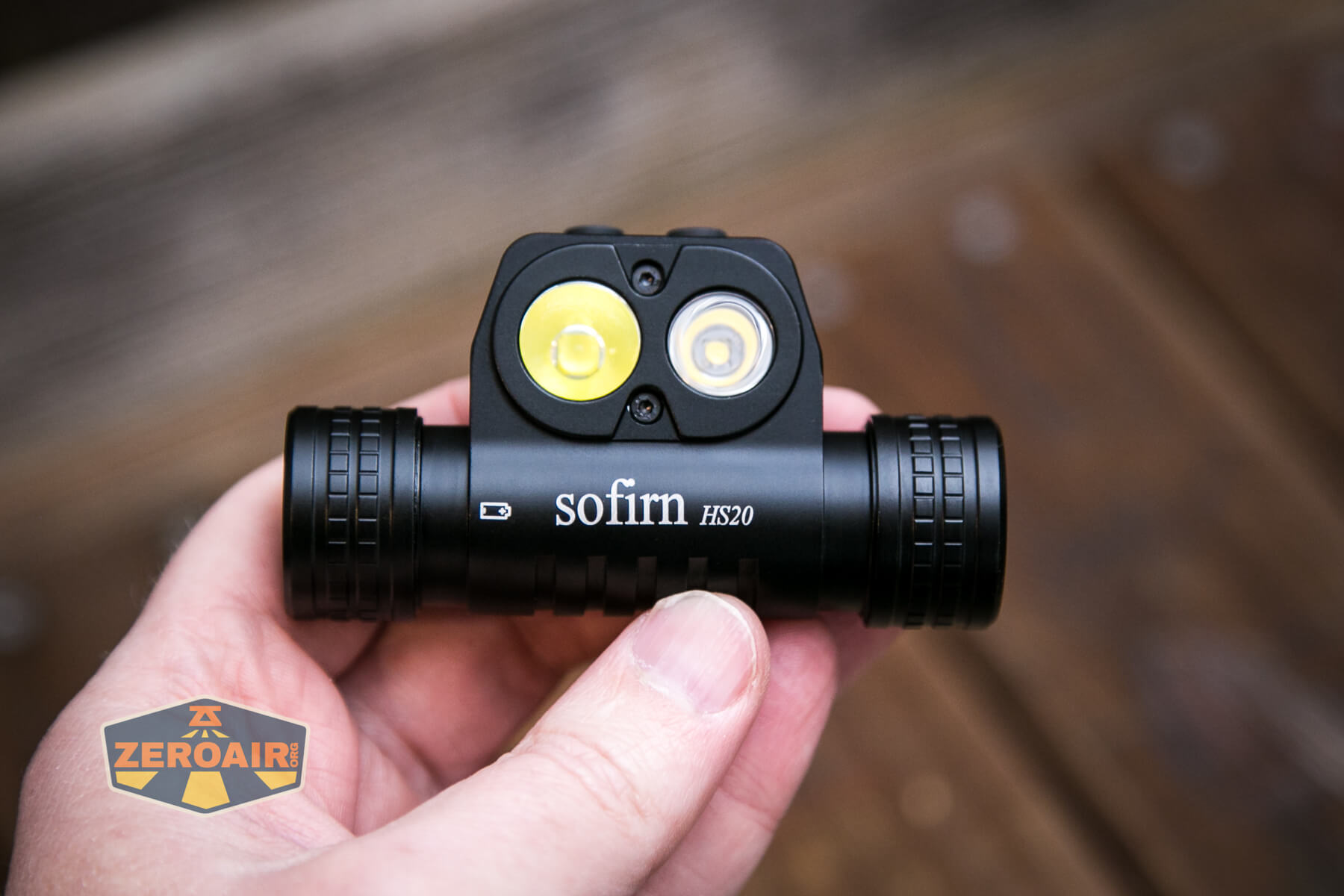 Sofirn HS20 headlamp in hand