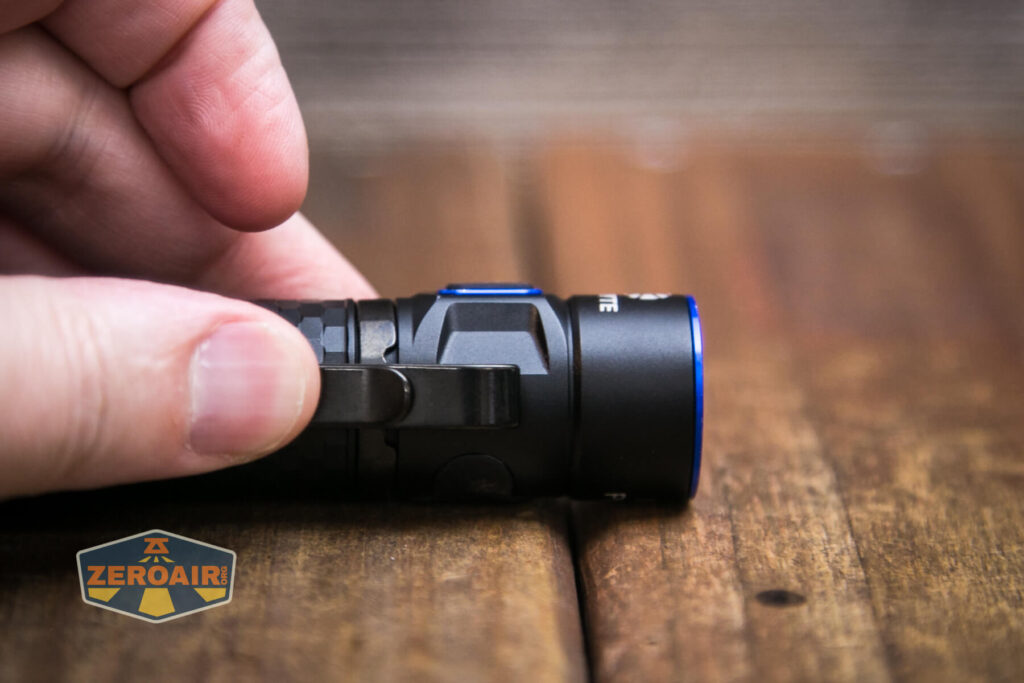 Brinyte E18 Pheme flashlight e-switch profile