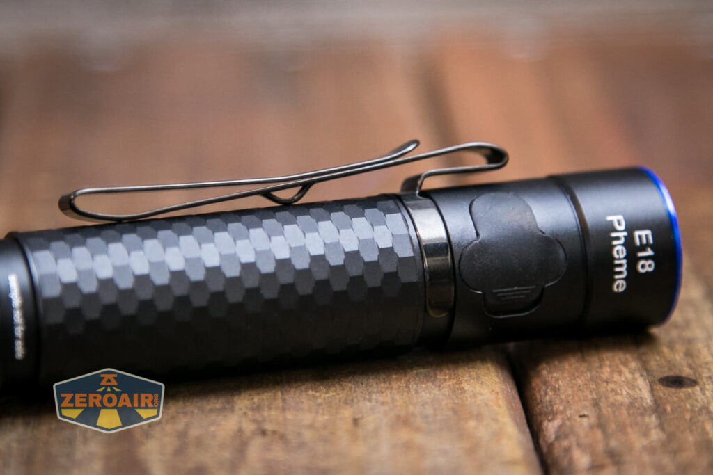 Brinyte E18 Pheme flashlight pocket clip