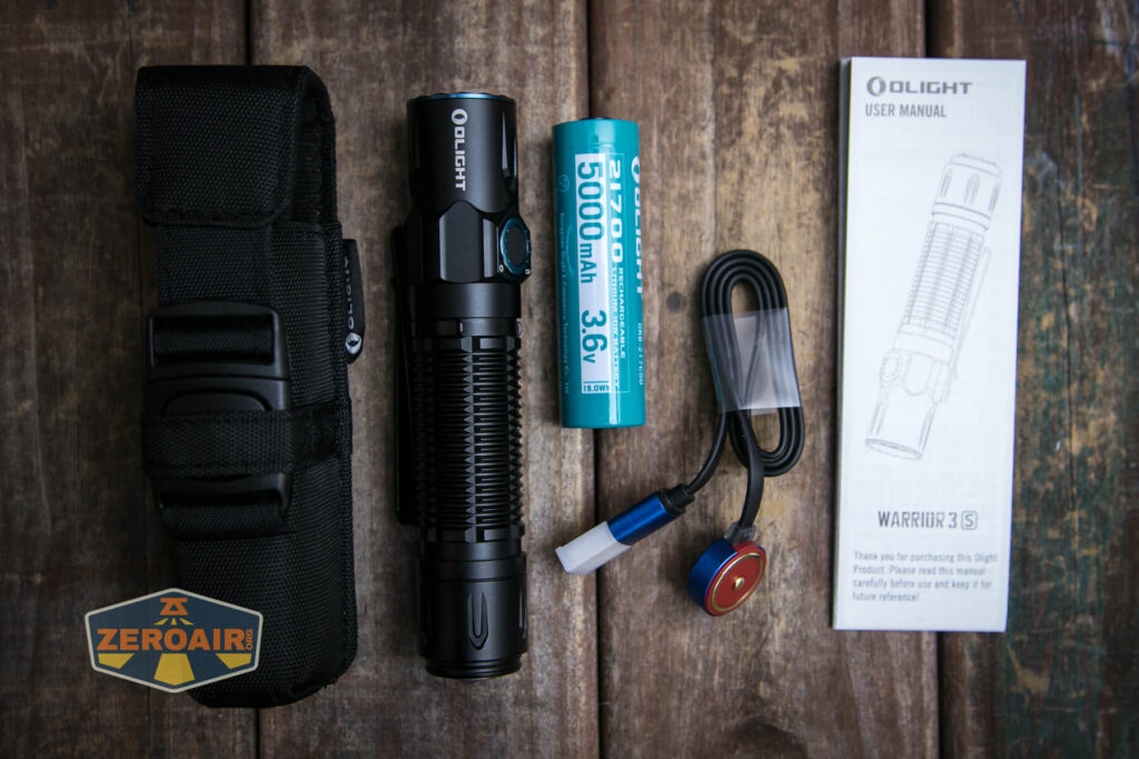Olight warrior 3S flashlight what's included