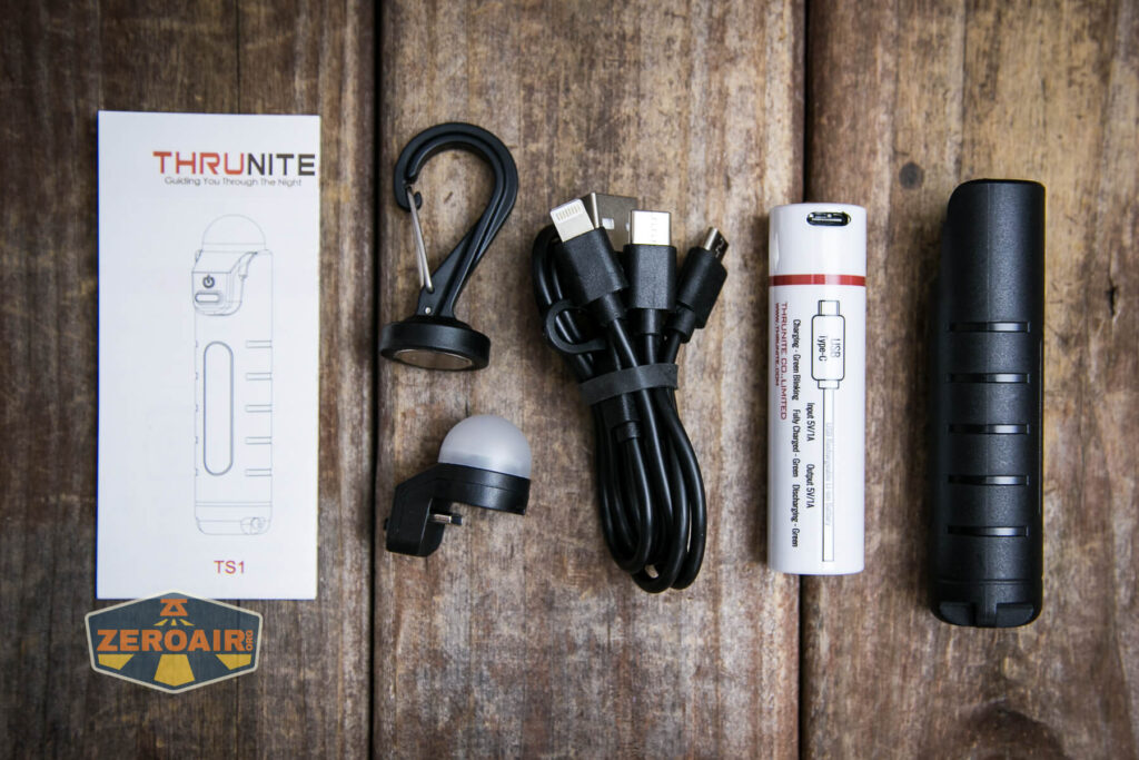 Thrunite TS1 Self-Rescue flashlight what's included