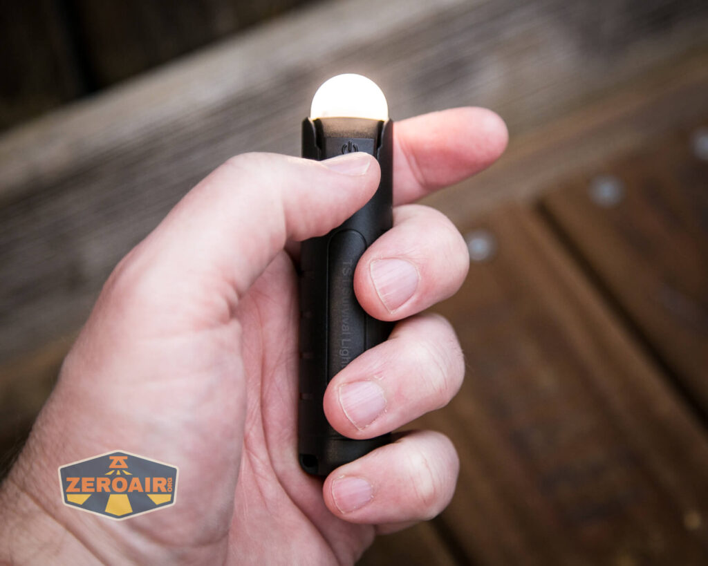 Thrunite TS1 Self-Rescue flashlight in hand
